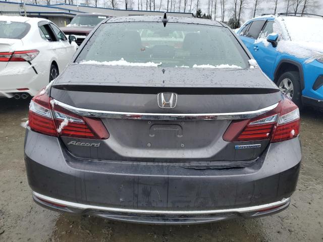 JHMCR6F34HC016105 - 2017 HONDA ACCORD HYBRID SILVER photo 6