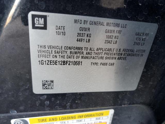 1G1ZE5E12BF210681 - 2011 CHEVROLET MALIBU LTZ 黑色 照片 12