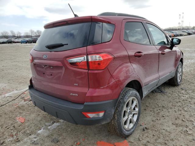 MAJ6S3GL9LC392930 - 2020 FORD ECOSPORT SE Bordeaux Foto 3