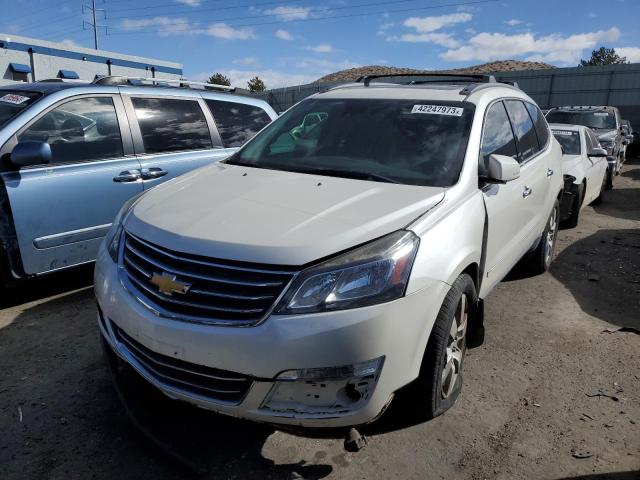 1GNKVJKDXEJ244831 - 2014 CHEVROLET TRAVERSE LTZ WHITE photo 1