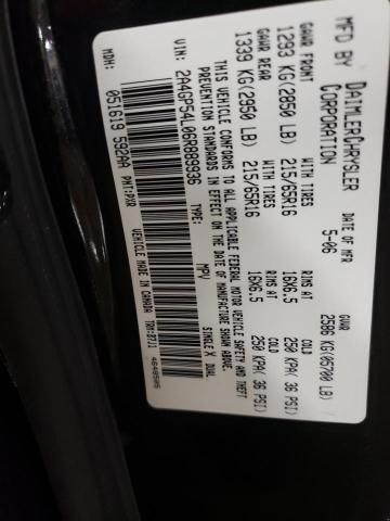 2A4GP54L06R889936 - 2006 CHRYSLER TOWN & COU TOURING შავი ფოტო 13