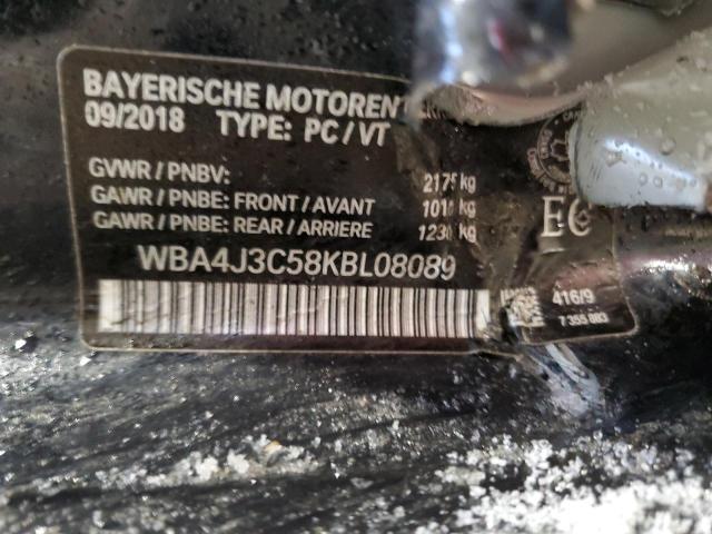 WBA4J3C58KBL08089 - 2019 BMW 430XI GRAN COUPE BLACK photo 13