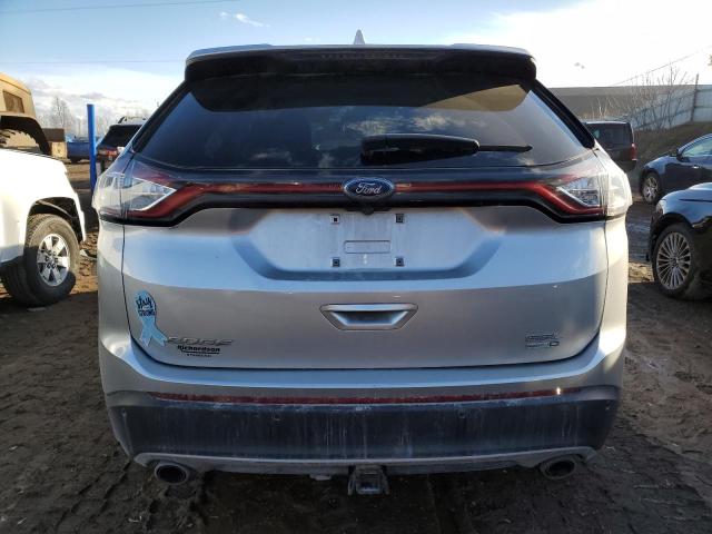 2FMPK4J93GBC17186 - 2016 FORD EDGE SEL SILVER photo 6