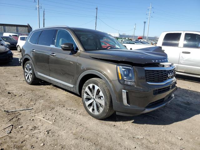 5XYP6DHC1NG294870 - 2022 KIA TELLURIDE S BROWN photo 4