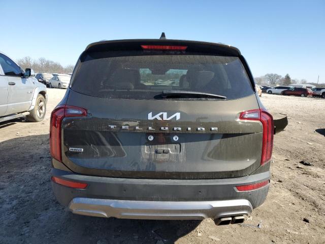 5XYP6DHC1NG294870 - 2022 KIA TELLURIDE S BROWN photo 6