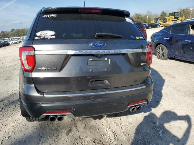 1FM5K8HT9JGB28304 - 2018 FORD EXPLORER PLATINUM CHARCOAL photo 6