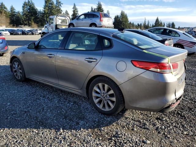 5XXGU4L32GG072729 - 2016 KIA OPTIMA EX SILVER photo 2