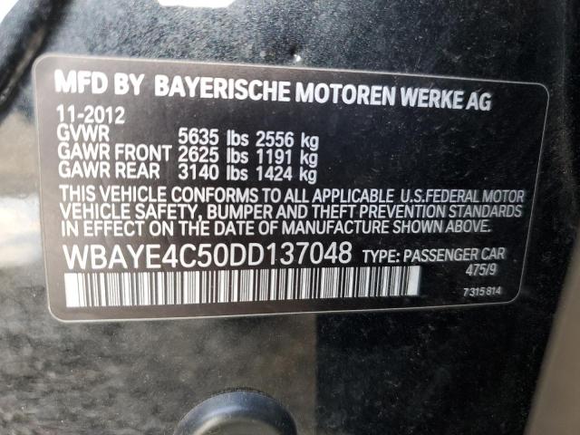 WBAYE4C50DD137048 - 2013 BMW 740 LI BLACK photo 12