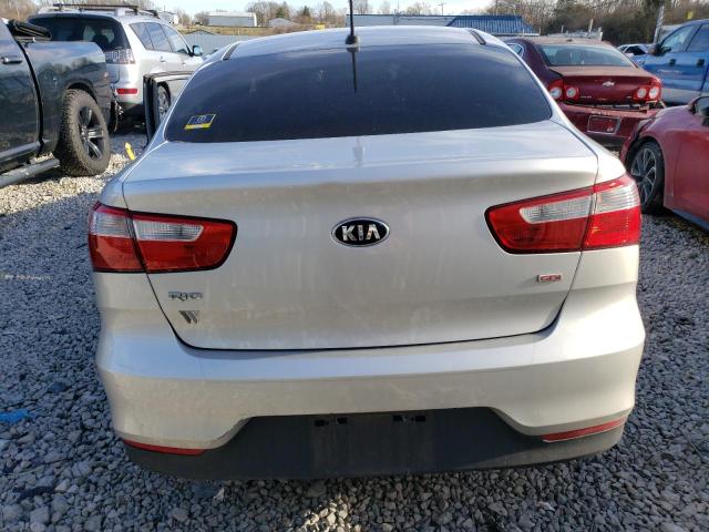 KNADM4A37G6641916 - 2016 KIA RIO LX SILVER photo 6