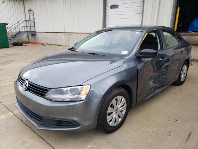 3VW2K7AJ7EM422528 - 2014 VOLKSWAGEN JETTA BASE GRAY photo 9