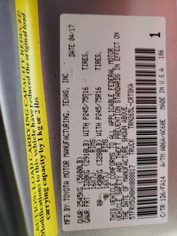 5TFRX5GN8HX088817 - 2017 TOYOTA TACOMA ACCESS CAB ვერცხლისფერი ფოტო 13