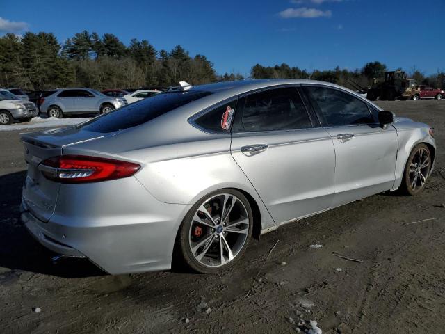 3FA6P0D99KR153208 - 2019 FORD FUSION TITANIUM SILVER photo 3