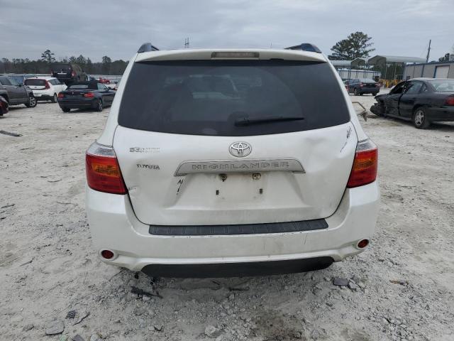 JTEDA41A692002085 - 2009 TOYOTA HIGHLANDER WHITE photo 6