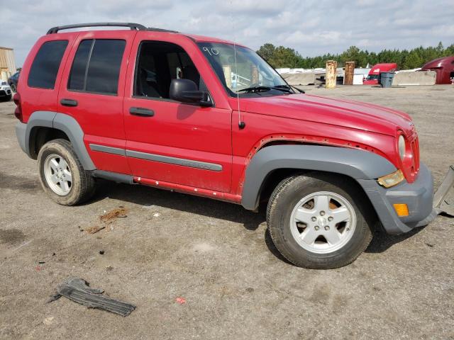 1J4GL48K25W555923 - 2005 JEEP LIBERTY SPORT RED photo 4