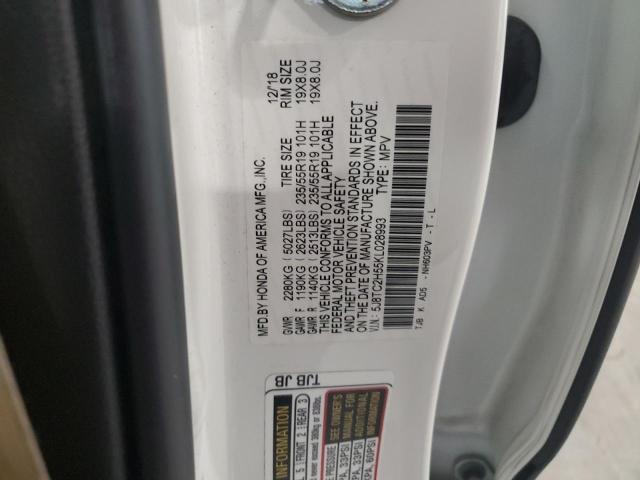 5J8TC2H55KL028993 - 2019 ACURA RDX TECHNOLOGY WHITE photo 13