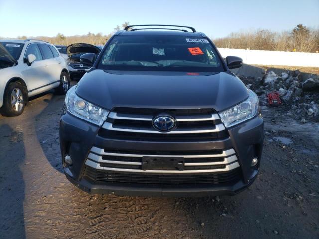 5TDJGRFH7KS052260 - 2019 TOYOTA HIGHLANDER HYBRID GRAY photo 5