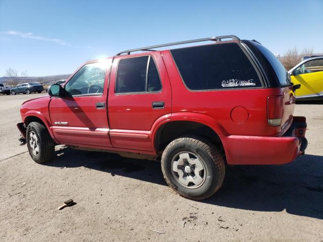 1GNDT13X14K139031 - 2004 CHEVROLET BLAZER RED photo 2