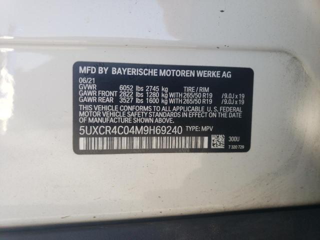 5UXCR4C04M9H69240 - 2021 BMW 0I SDRIVE 40I WHITE photo 13