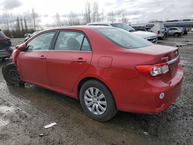 5YFBU4EE9DP203649 - 2013 TOYOTA COROLLA BASE RED photo 2