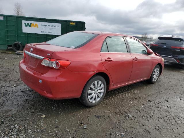 5YFBU4EE9DP203649 - 2013 TOYOTA COROLLA BASE RED photo 3