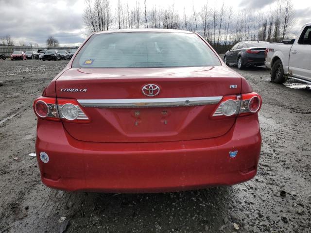 5YFBU4EE9DP203649 - 2013 TOYOTA COROLLA BASE RED photo 6