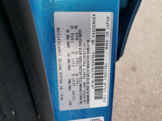 JM1BL1H47A1262963 - 2010 MAZDA SPEED 3 BLUE photo 12