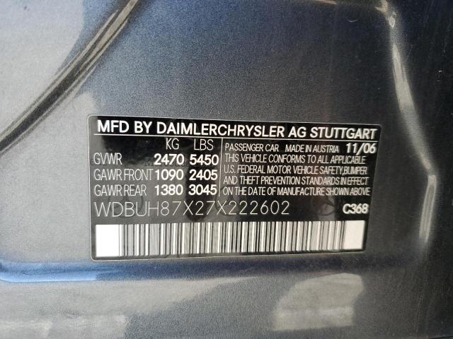 WDBUH87X27X222602 - 2007 MERCEDES-BENZ E 350 4MATIC WAGON BLUE photo 12