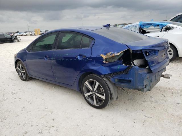 3KPFL4A83HE110685 - 2017 KIA FORTE EX BLUE photo 2