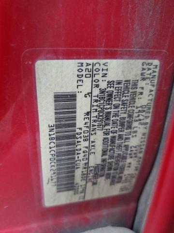 3N1BC1CP0CK291677 - 2012 NISSAN VERSA S RED photo 12