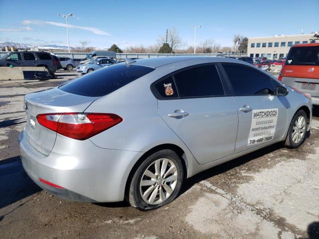 KNAFX4A62E5229299 - 2014 KIA FORTE LX SILVER photo 3