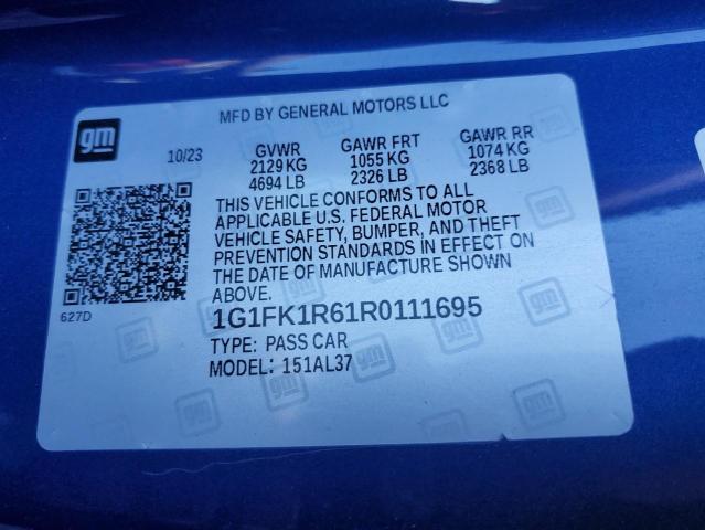 1G1FK1R61R0111695 - 2024 CHEVROLET CAMARO ZL1 蓝色 照片 13