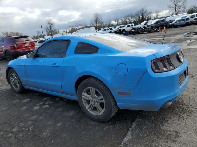 1ZVBP8AM0E5240161 - 2014 FORD MUSTANG BLUE photo 2