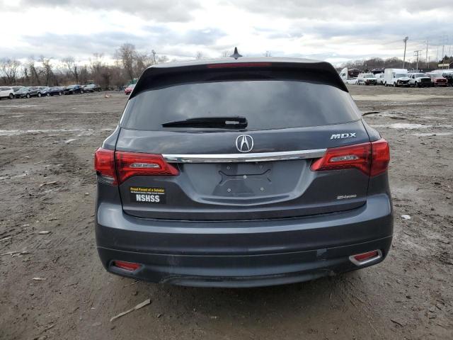 5FRYD4H47GB048546 - 2016 ACURA MDX TECHNOLOGY GRAY photo 6