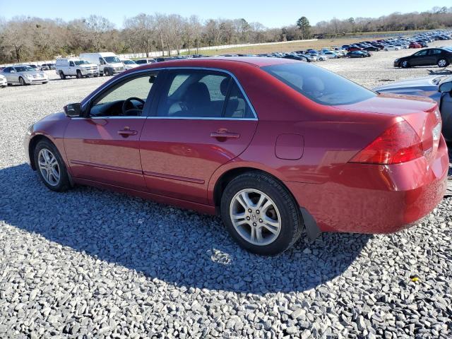 1HGCM56757A221960 - 2007 HONDA ACCORD EX RED photo 2