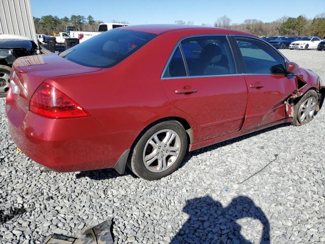 1HGCM56757A221960 - 2007 HONDA ACCORD EX RED photo 3