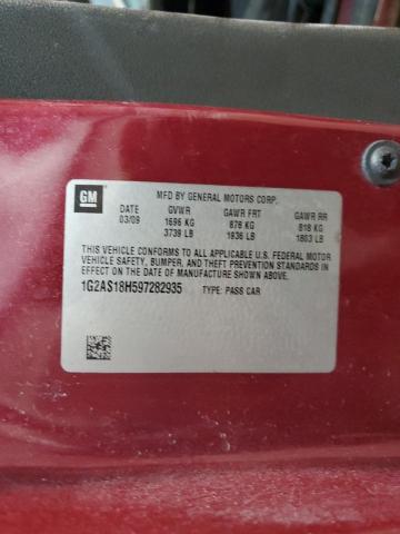 1G2AS18H597282935 - 2009 PONTIAC G5 Marron photo 13