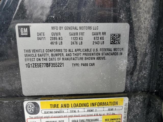 1G1ZE5E77BF355221 - 2011 CHEVROLET MALIBU LTZ Qara foto 12