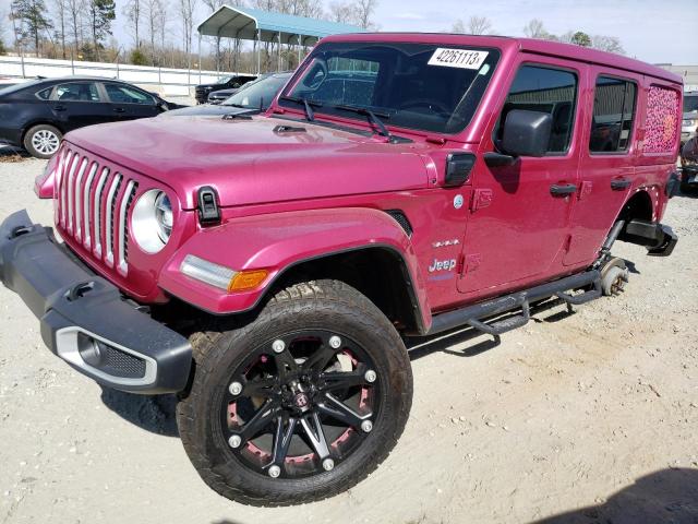 1C4JJXP6XMW870068 - 2021 JEEP WRANGLER U SAHARA 4XE PINK photo 1