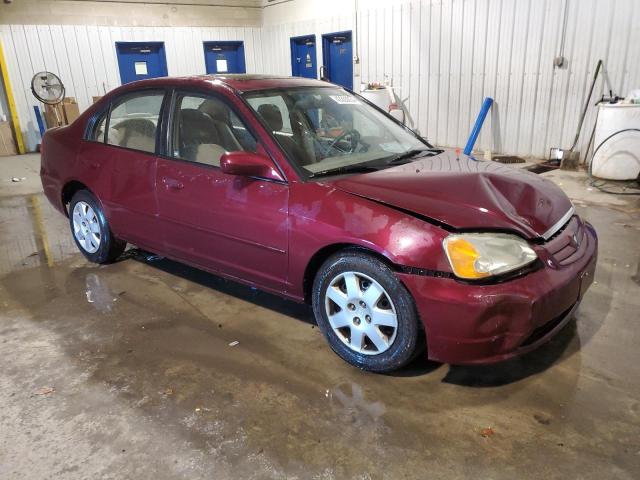 2HGES26752H606054 - 2002 HONDA CIVIC EX BURGUNDY photo 4