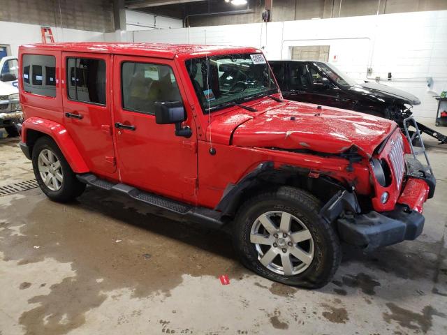 1C4BJWEG5JL843285 - 2018 JEEP WRANGLER U SAHARA RED photo 4
