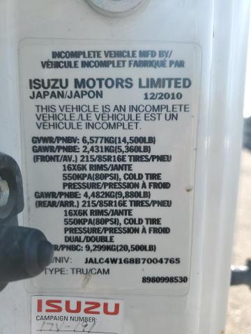 JALC4W168B7004765 - 2011 ISUZU NPR WHITE photo 12