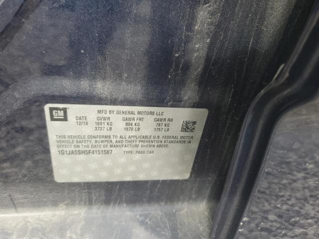 1G1JA5SH5F4151587 - 2015 CHEVROLET SONIC LS Mavi foto 12