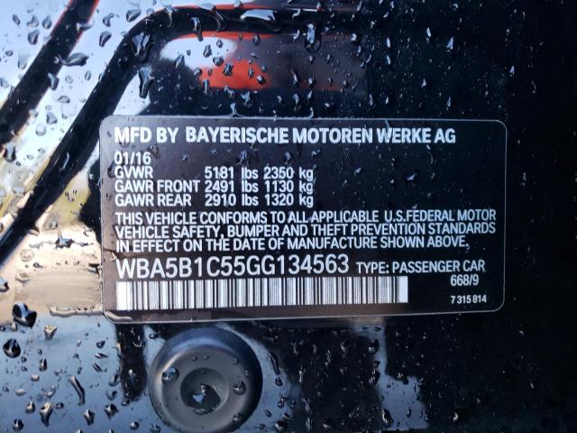 WBA5B1C55GG134563 - 2016 BMW 535I I BLACK photo 13