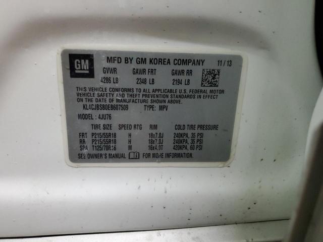 KL4CJBSB0EB607509 - 2014 BUICK ENCORE CONVENIENCE 白色 照片 13