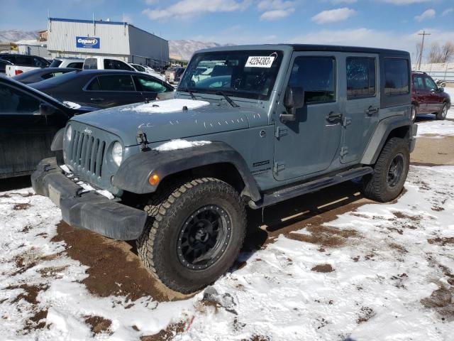 1C4HJWDG1EL121037 - 2014 JEEP WRANGLER U SPORT ნაცრისფერი ფოტო 1
