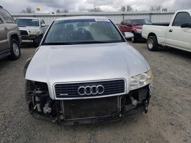 WAULC68E93A243065 - 2003 AUDI A4 1.8T QUATTRO SILVER photo 5