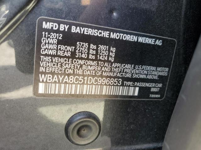 WBAYA8C51DC996853 - 2013 BMW 750 I GRAY photo 12