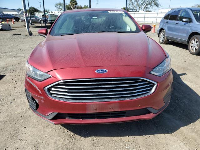 3FA6P0HD1KR200438 - 2019 FORD FUSION SE BURGUNDY photo 5