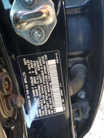 SHHFK7H74HU201149 - 2017 HONDA CIVIC EXL შავი ფოტო 12