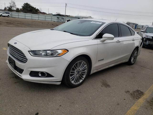 3FA6P0LU4ER219741 - 2014 FORD FUSION SE HYBRID WHITE photo 1